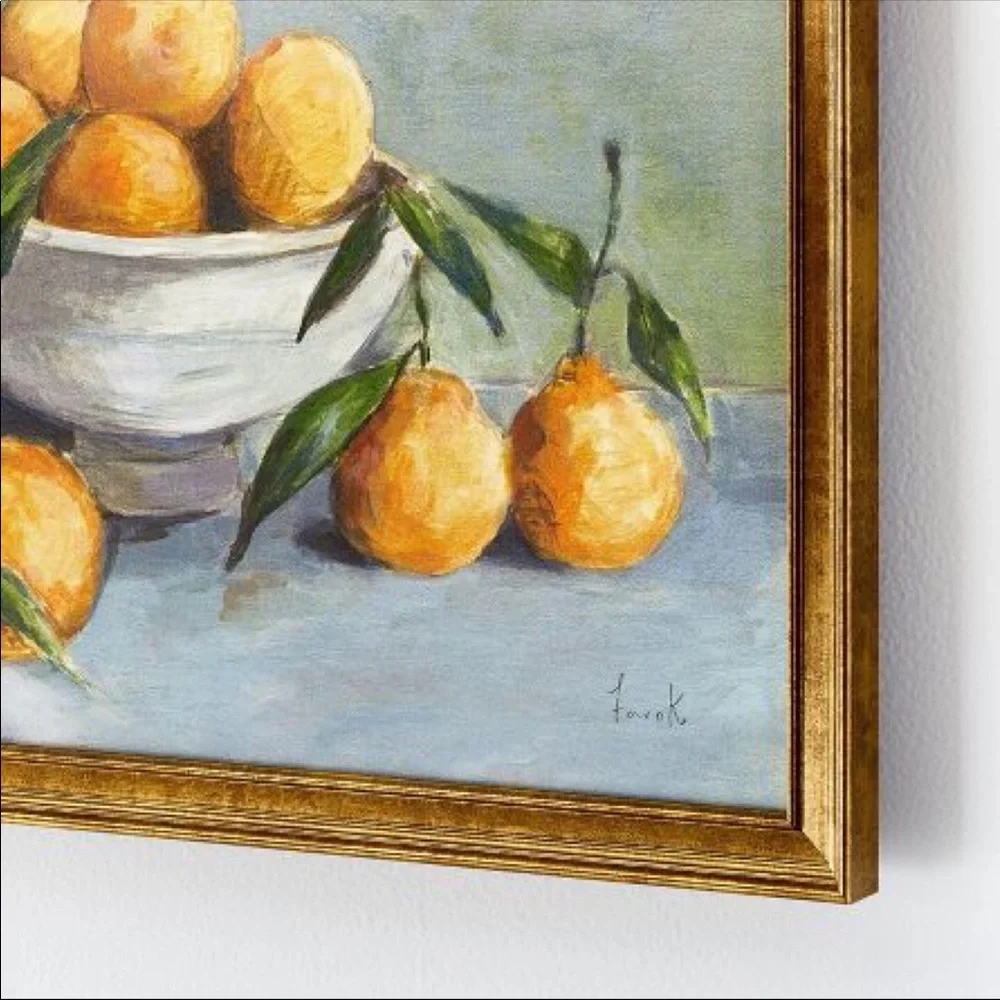 Citrus Harvest Framed Wall Canvas Studio McGee